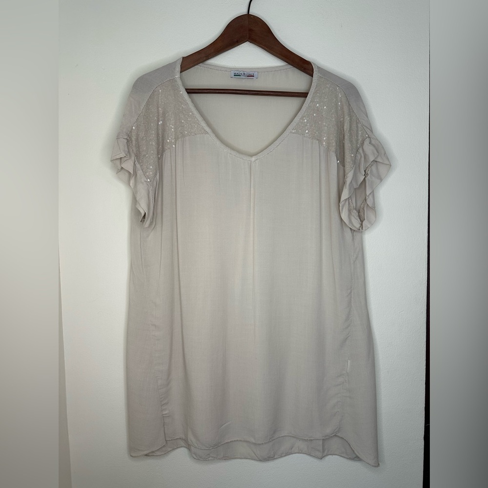 Elegant Cream Women's Top
